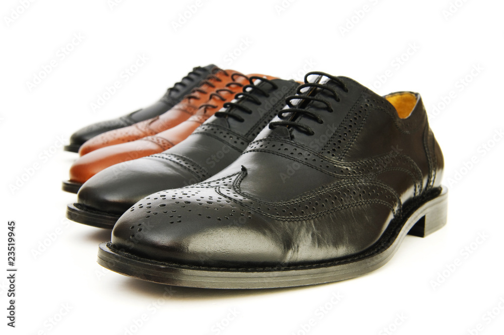 Male shoes isolated on the white background Male shoes isolated on the white background
