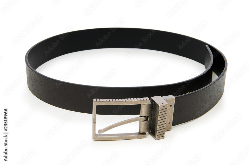 Leather belt isolated on the white background Leather belt isolated on the white background
