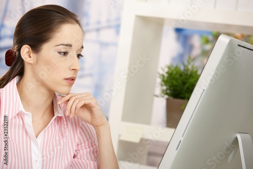 Free Download Girl in office busy working - GFXLoad