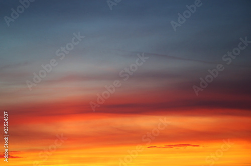 Vibrant orange sunset © eAlisa