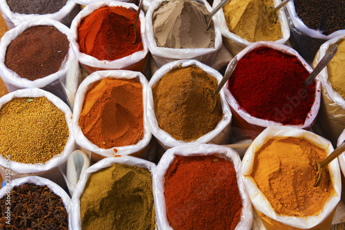 Fototapeta Naklejka Na Ścianę i Meble -  Piles of spices for sale