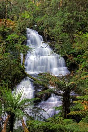 green waterfall