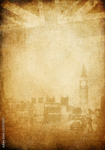 Photography Grunge vintage background. London theme. With space for text.