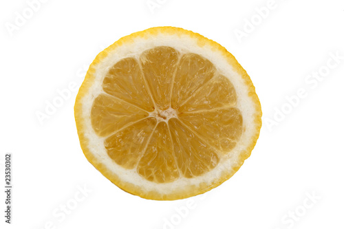 half of a lemon isolated