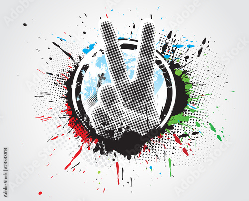 victory hand sign