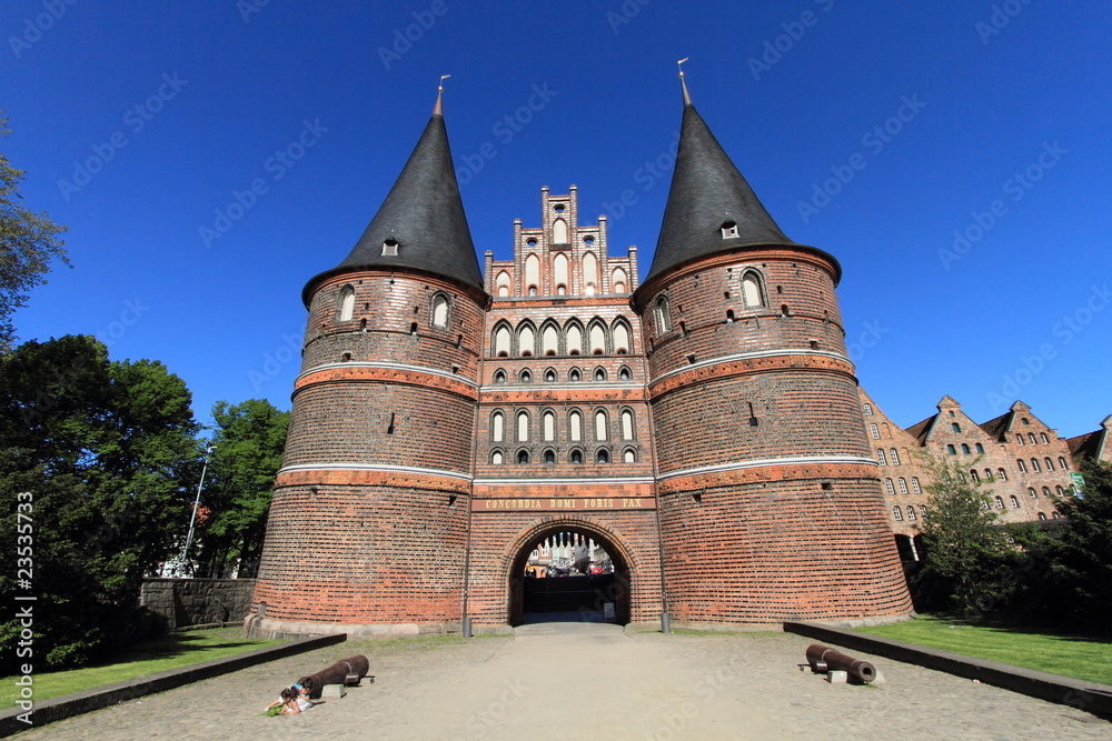 Holstentor gate of Lubeck, unesco world heritage, Germany