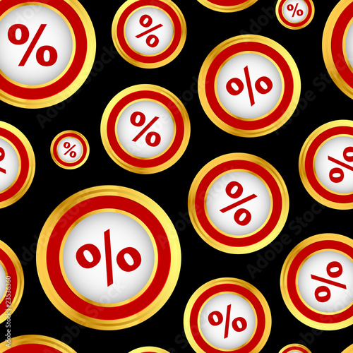 Seamless background with percent symbol.