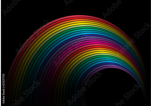 Rainbow arc vector background illustration