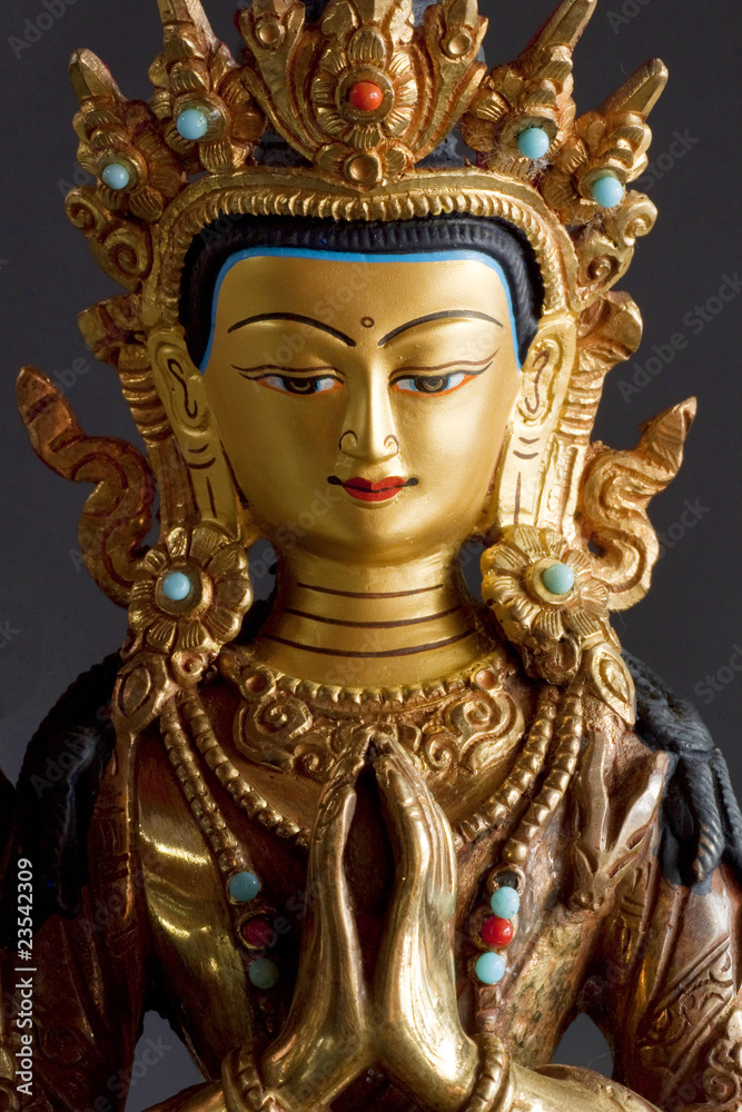 Bronze decorative buddha statue
