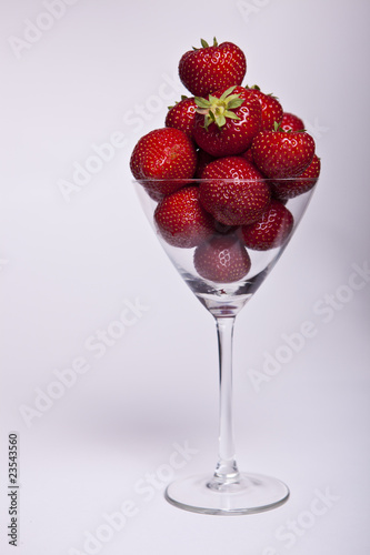 Strawberry in a glass