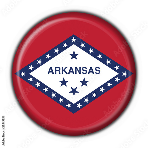 Arkansas (USA State) button flag round shape