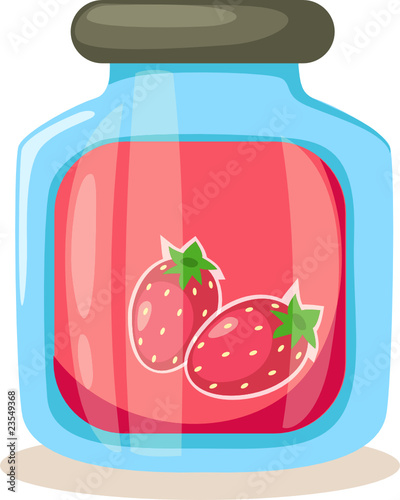 strawberry jam jar