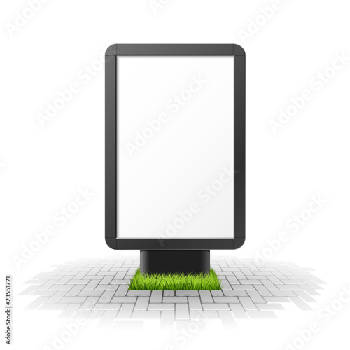 Blank advertising billboard. Vector.