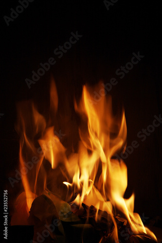 Burning fire  may be used as background