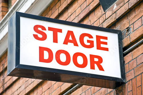 London Theatre Stage Door Sign