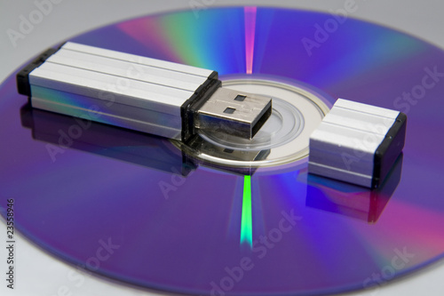 Flash card lying on a disk