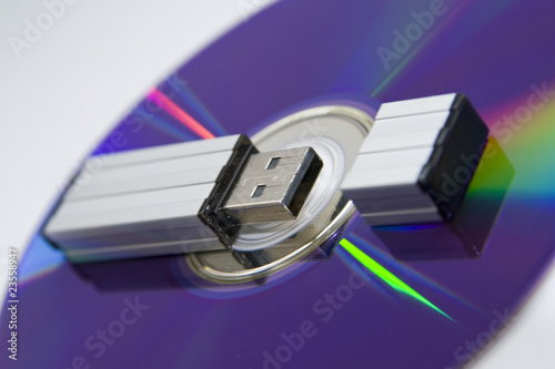 Flash card lying on a disk