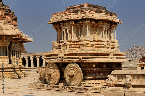 Vittalla temple in Hampi, Chariot, Karnataka, India