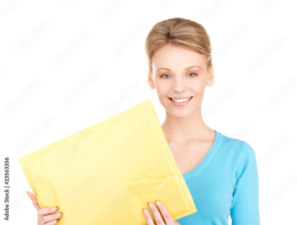 businesswoman with parcel businesswoman with parcel