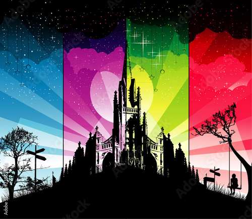 cathedral vector illustration