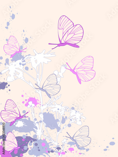 colored abstract floral background