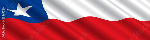 Chilean Flag in the Wind