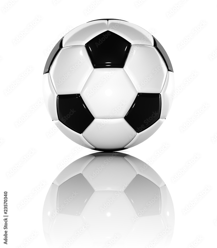 Obraz premium 3d rendered soccer ball on white background
