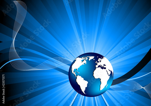 Vector background with globe
