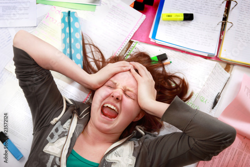 Teenage exam stress