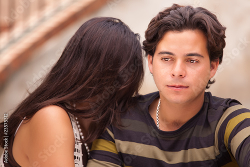 Attractive Hispanic Couple During A Serious Moment © Andy Dean