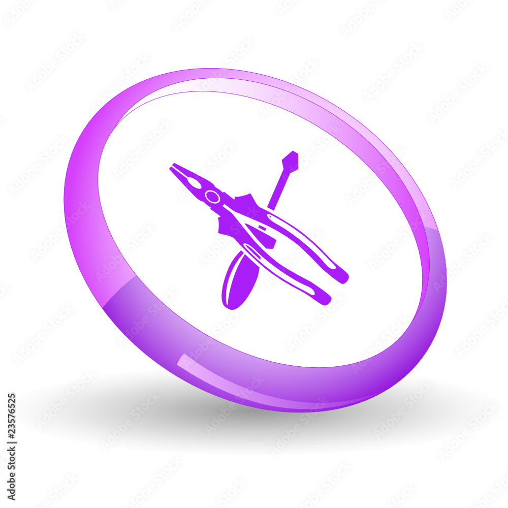 Screwdriver and combination pliers. Vector icon. Screwdriver and combination pliers. Vector icon.