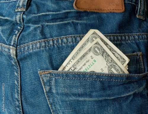 jeans pocket and money