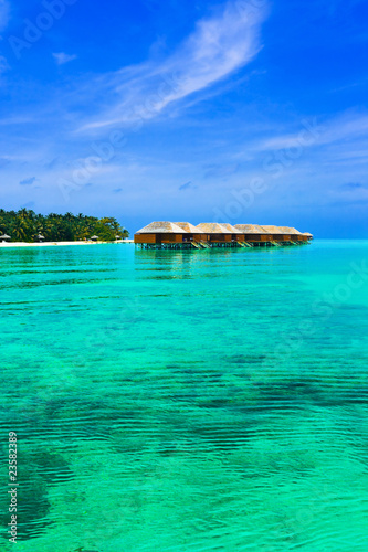Water bungalows on a tropical island © Nikolai Sorokin