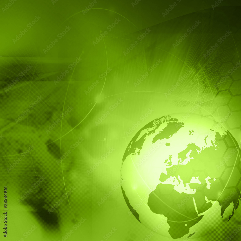 Naklejka premium Europe map technology-style artwork