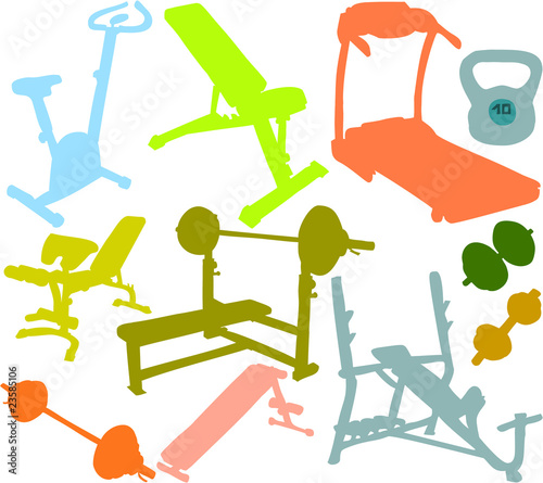 Set of a fitness accessories
