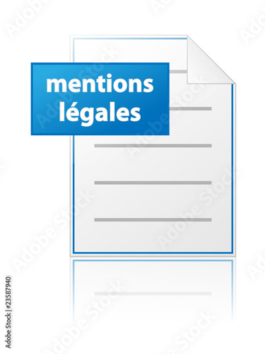Icône MENTIONS LEGALES (condition générales bouton web)