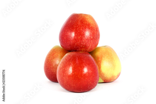 Ripe fresh red apples