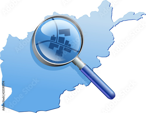 Étude du territoire de l'Afghanistan (détouré)