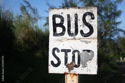 Arrêt de bus à Rodrigues