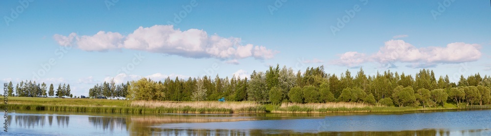 Lithuanian landscape panorama