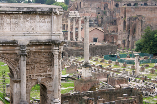 imperial forums in rome, italy photo
