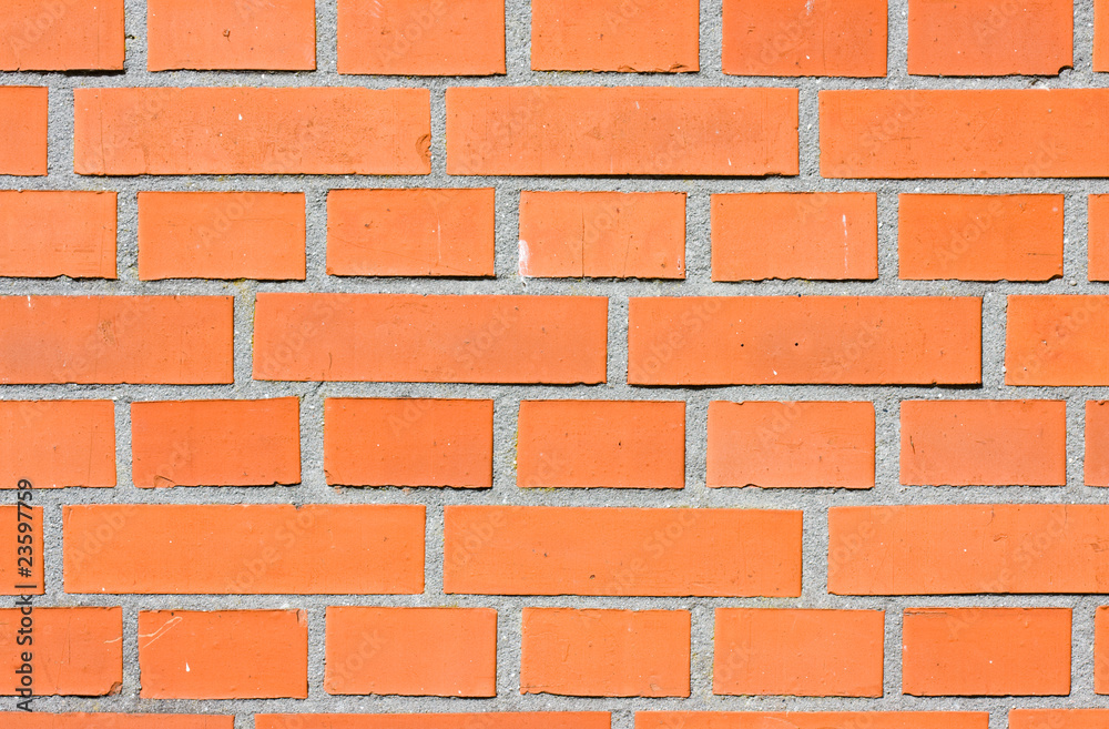 Red brick wall. Red brick wall.