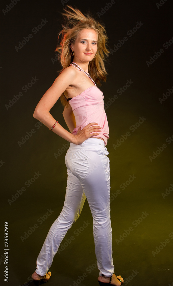 Young sexy woman with flying hair Young sexy woman with flying hair