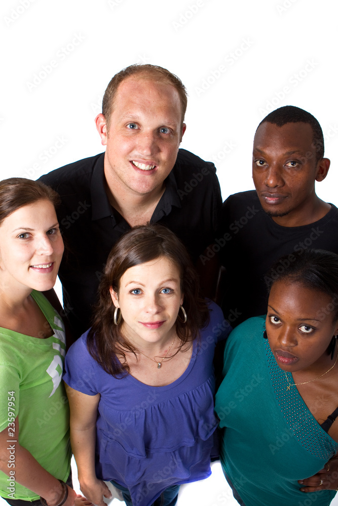 Young multiracial group
