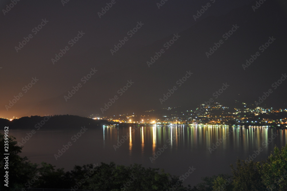 Lake Como at night