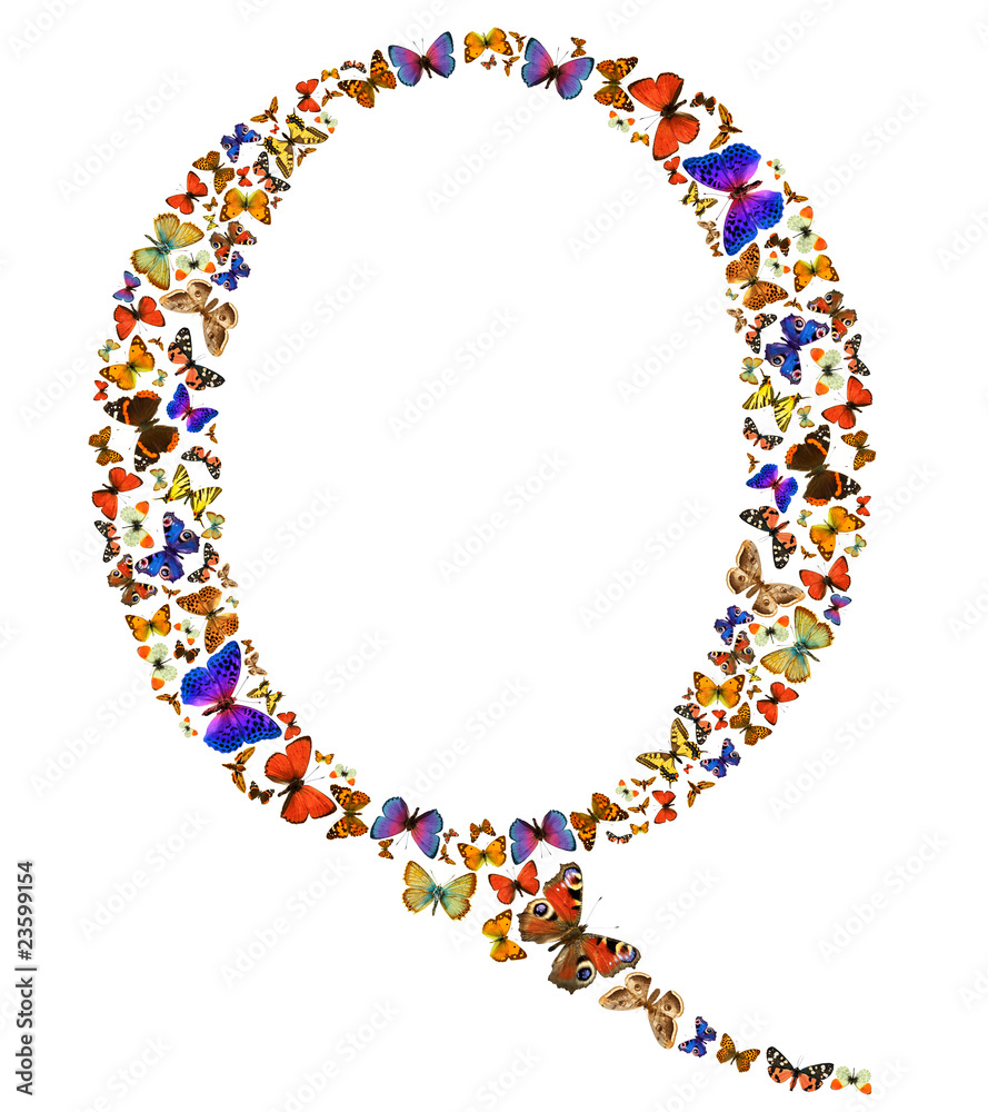 Obraz premium Butterfly letter