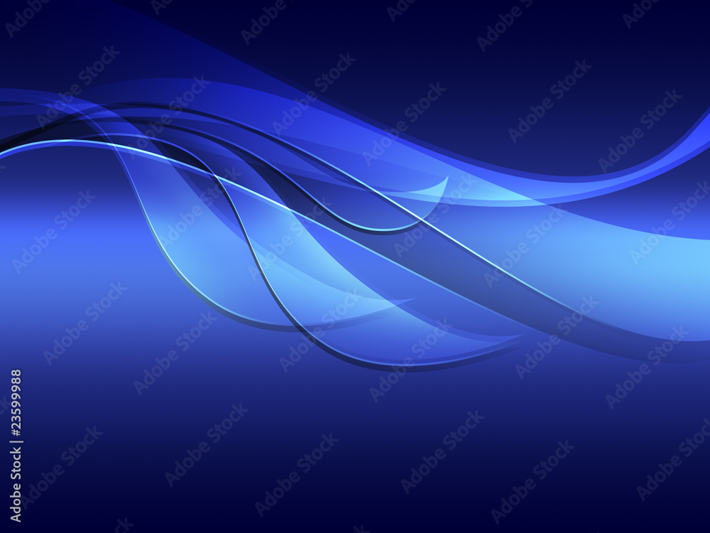 Naklejka premium abstract leaves blue