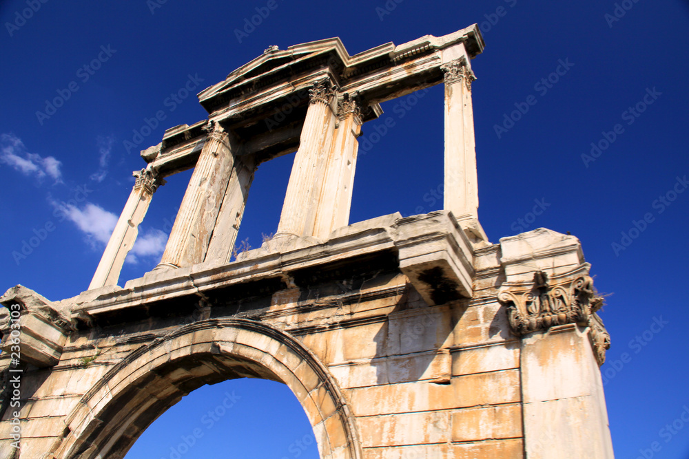 Hadrian's Arch (also known as Hadrian's Gate) was constructed in