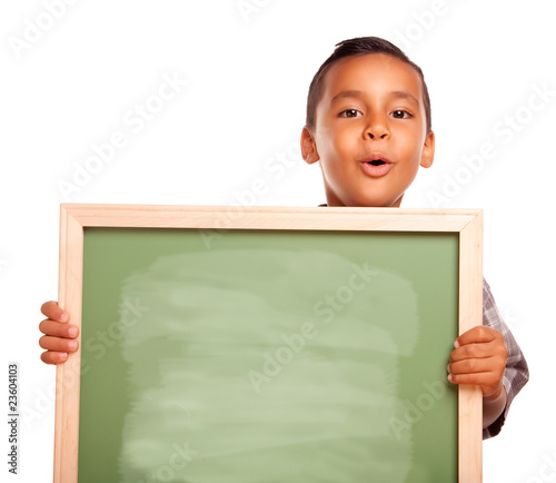 Cute Hispanic Boy Holding B...