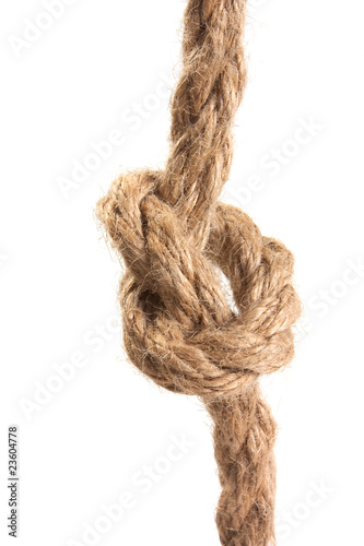 knot tied by a rope